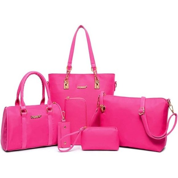 Barbie Handbags - NWT Hot Pink Purse Set Faux Leather Halloween Costume: Barbie Bag Collec…